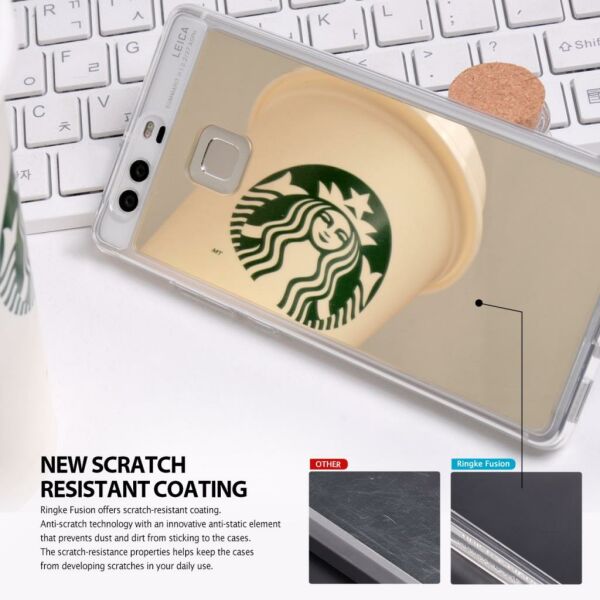 Ringke Mirror Fusion P9 ile Uyumlu Aynalı Kılıf Royal Gold