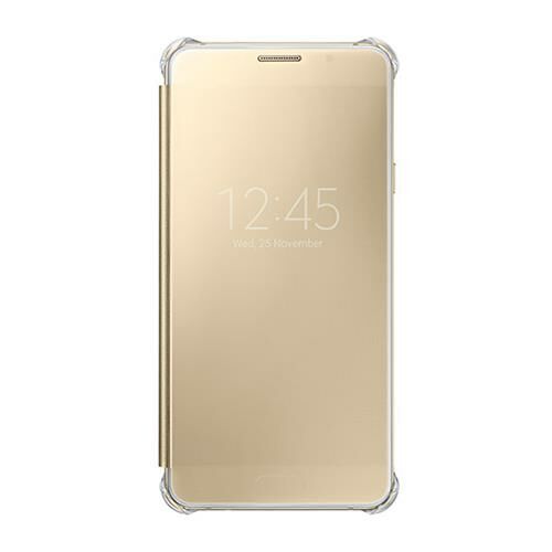 Galaxy A7 (2016) A710F ile Uyumlu Clear View Cover Altın EF-ZA710CFEGWW (Out)