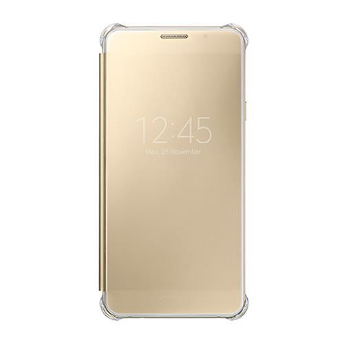Galaxy A7 (2016) A710F ile Uyumlu Clear View Cover Altın EF-ZA710CFEGWW (Out)