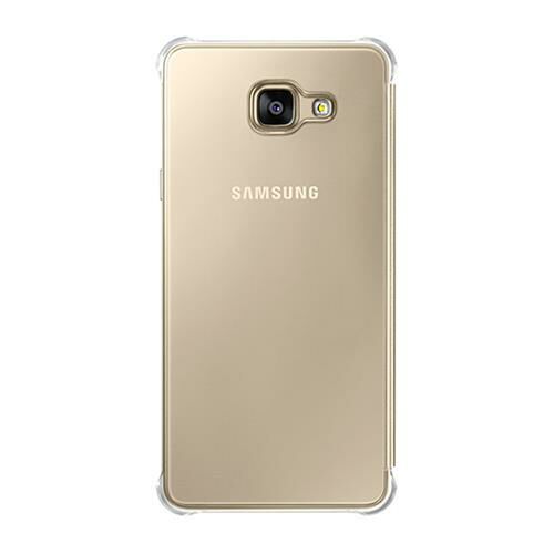 Galaxy A7 (2016) A710F ile Uyumlu Clear View Cover Altın EF-ZA710CFEGWW (Out)