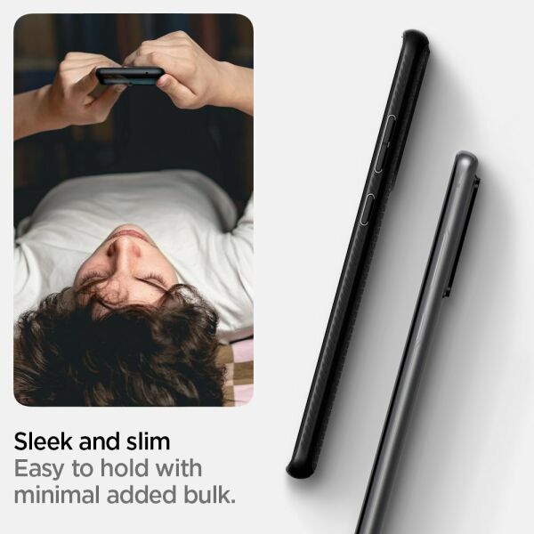 Spigen Galaxy S20 Ultra ile Uyumlu Kılıf Liquid Air Matte Black