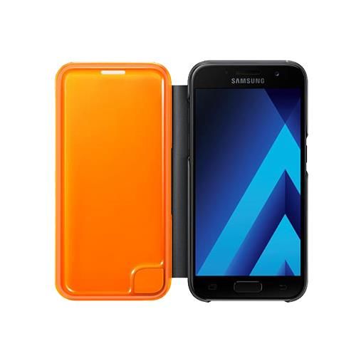Galaxy A3(2017) ile Uyumlu Neon Flip Cover Siyah EF-FA320PBEGWW