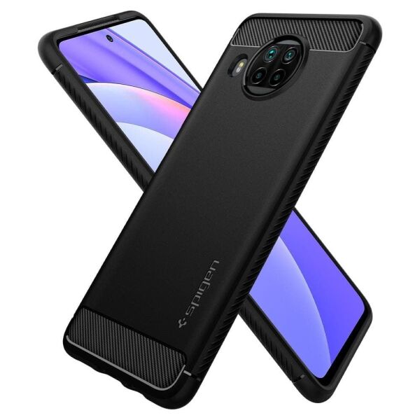 Spigen Mi 10T Lite ile Uyumlu Kılıf Rugged Armor Matte Black