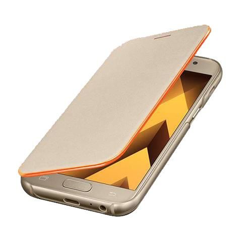 Galaxy A3(2017) ile Uyumlu Neon Flip Cover Gold EF-FA320PFEGWW (Out)