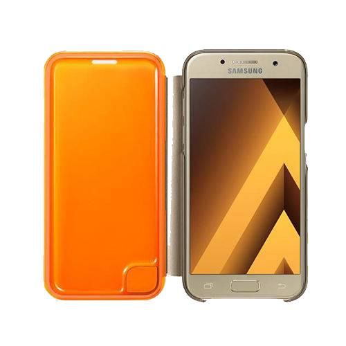 Galaxy A3(2017) ile Uyumlu Neon Flip Cover Gold EF-FA320PFEGWW (Out)