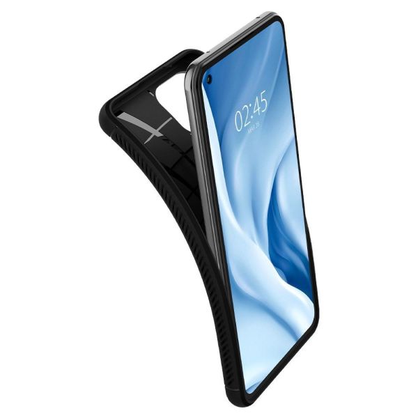 Spigen Mi 11 Lite ile Uyumlu Kılıf Rugged Armor Matte Black