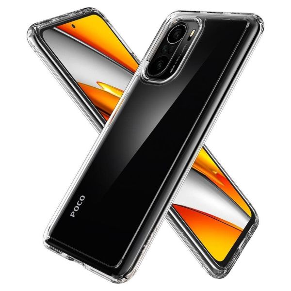 Spigen Poco F3 / Mi 11X Pro ile Uyumlu Kılıf Ultra Hybrid Crystal Clear