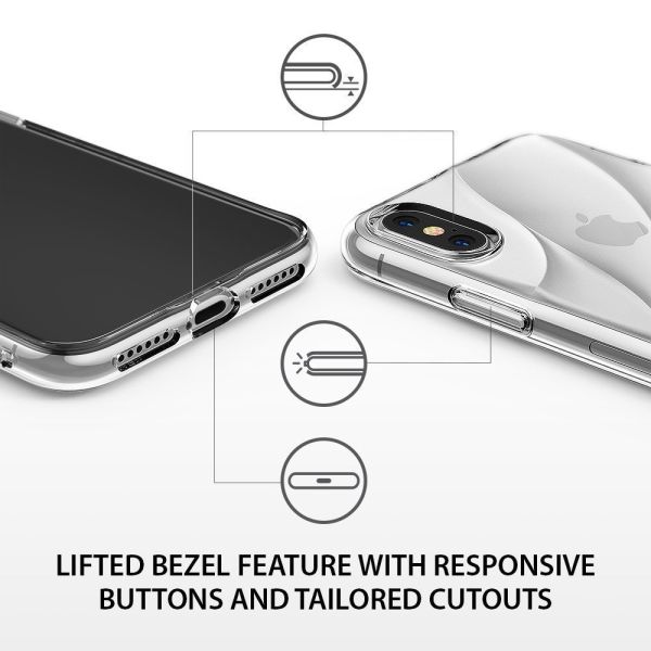 Ringke Flow iPhone X ile Uyumlu KIlıf Crystal Clear