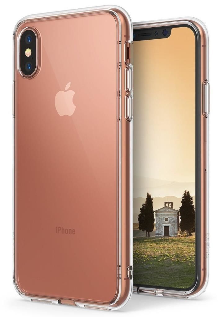 Ringke Fusion iPhone X ile Uyumlu KIlıf Crystal Clear TPU Bumper Extra Darbe Emici