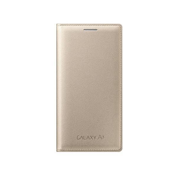 Galaxy A3 (2016) ile Uyumlu Kılıf Flip Cover Gold EF-WA310PFEGWW (Out)