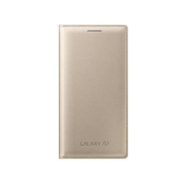 Galaxy A3 (2016) ile Uyumlu Kılıf Flip Cover Gold EF-WA310PFEGWW (Out)