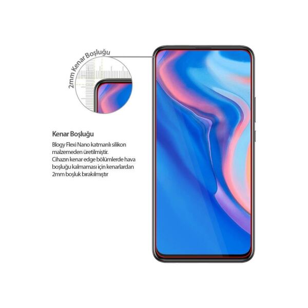 Blogy Y9 2019 ile Uyumlu Flexi Nano Ekran Koruyucu