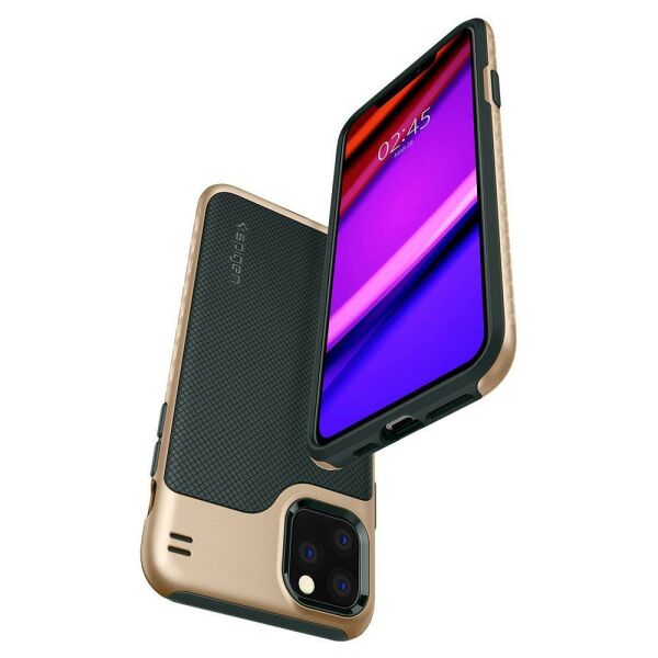 Spigen iPhone 11 Pro Max ile Uyumlu Kılıf Hybrid NX Forest Green