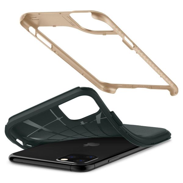 Spigen iPhone 11 Pro Max ile Uyumlu Kılıf Hybrid NX Forest Green