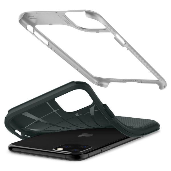 Spigen iPhone 11 Pro Max ile Uyumlu Kılıf Hybrid NX Forest Green
