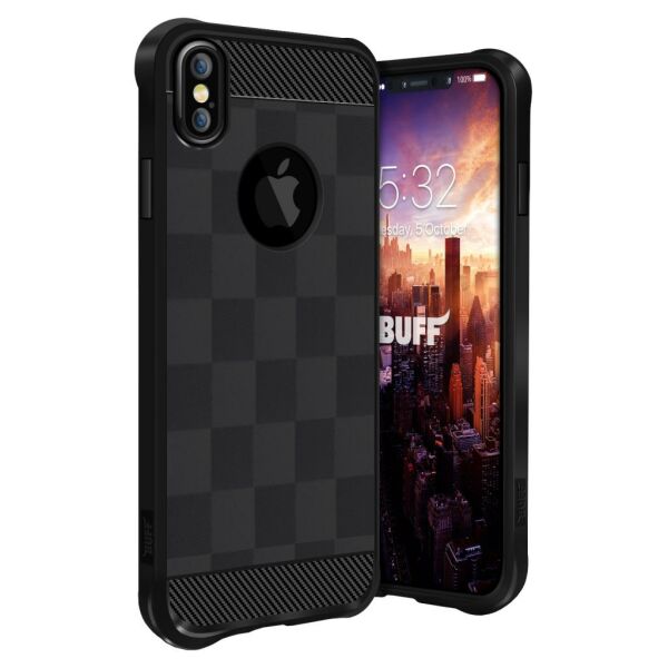 Buff iPhone X ile Uyumlu Black Armor Kılıf