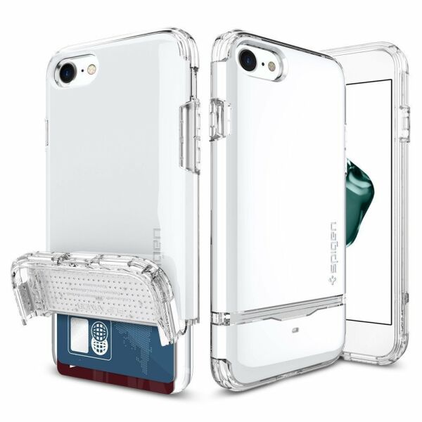 Spigen iPhone 7/8 ile Uyumlu Kılıf Flip Armor White
