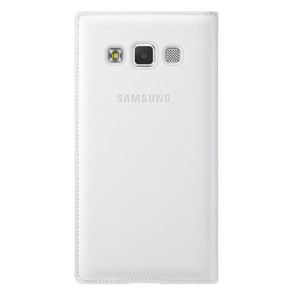 Galaxy A3 (2015) ile Uyumlu Kılıf Flip Cover Beyaz EF-FA300BW (Out)