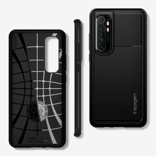 Spigen Mi Note 10 Lite ile Uyumlu Kılıf Rugged Armor Matte Black