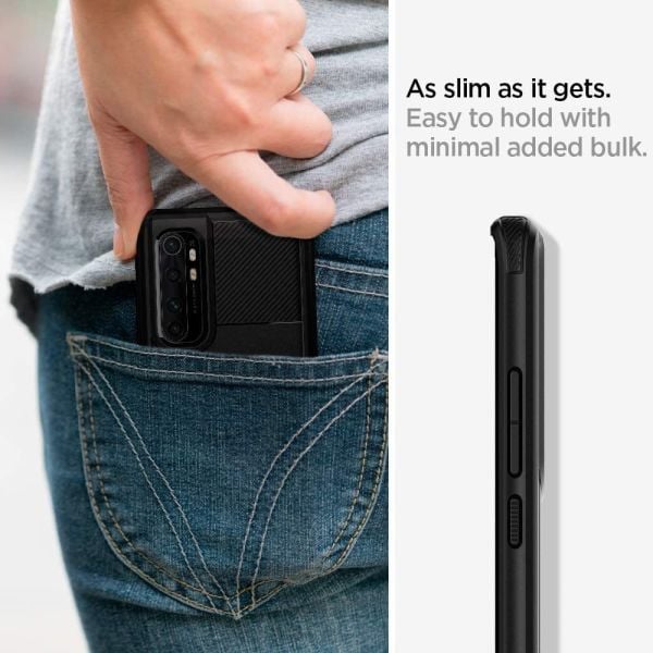 Spigen Mi Note 10 Lite ile Uyumlu Kılıf Rugged Armor Matte Black