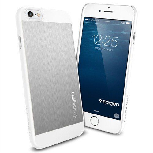 Spigen iPhone 6/6s ile Uyumlu Kılıf Aluminum Fit Satin Silver