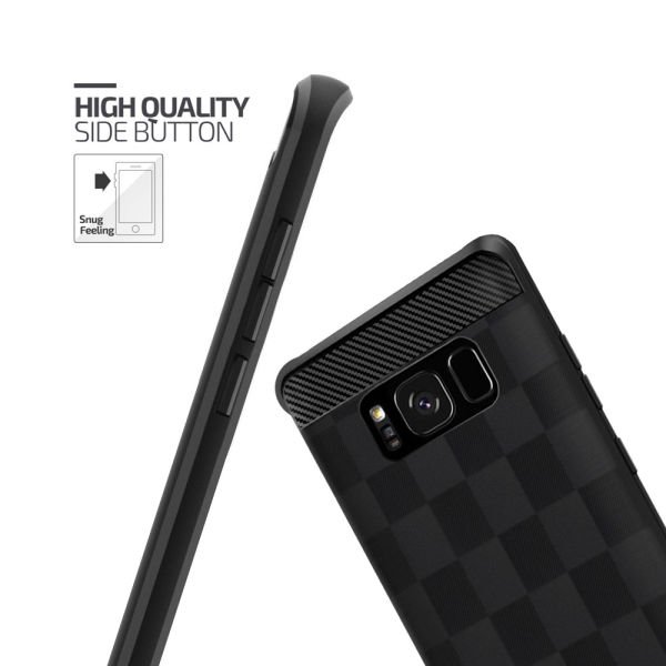 Buff Galaxy S8 ile Uyumlu Black Armor Kılıf