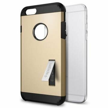 Spigen iPhone 6s Plus/6 Plus ile Uyumlu Kılıf Tough Armor Champagne Gold