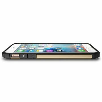 Spigen iPhone 6s Plus/6 Plus ile Uyumlu Kılıf Tough Armor Champagne Gold