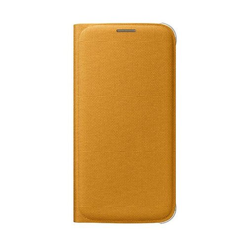 Galaxy S6 ile Uyumlu Flip Wallet (Tekstil) Sarı EF-WG920BYEGWW (Out)