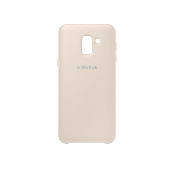 Galaxy J6 2018 ile Uyumlu Dual Layer Sert Kılıf Gold (Out)