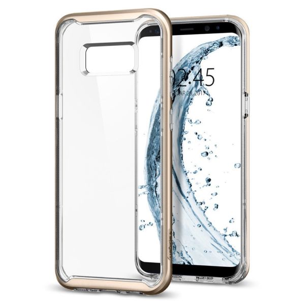 Spigen Galaxy S8 ile Uyumlu Kılıf Neo Hybrid Crystal Gold Maple