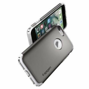 Spigen iPhone 7 ile Uyumlu Kılıf Hybrid Armor Gun Metal