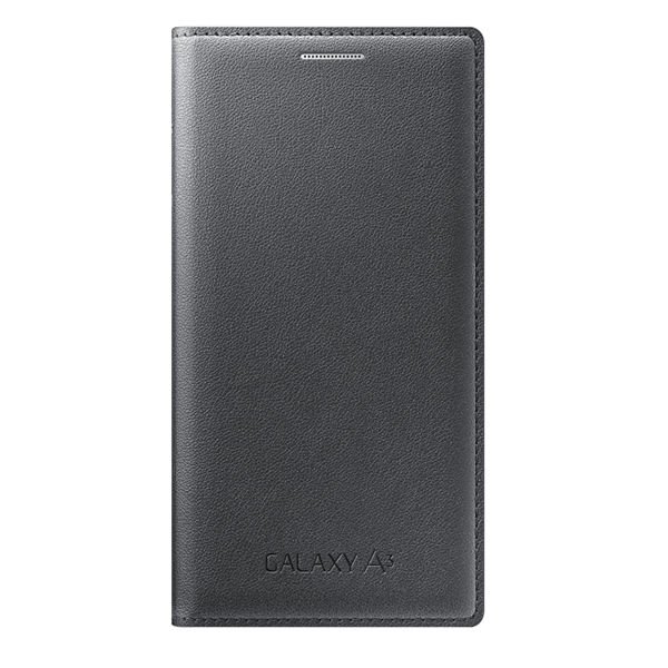 Galaxy A3 (2015) ile Uyumlu Kılıf Flip Cover Siyah (Out)