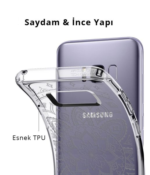 Spigen Galaxy S8 ile Uyumlu Kılıf Liquid Crystal Shine Clear