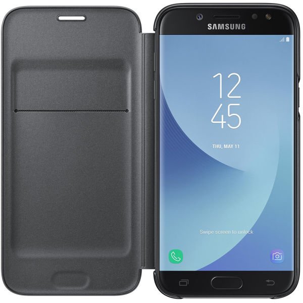 Galaxy J5 (2017) ile Uyumlu Wallet Cover Kılıf Siyah EF-WJ530CBEGWW (Out)