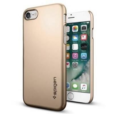 Spigen iPhone 7 ile Uyumlu Kılıf Thin Fit Ultra İnce Champagne Gold