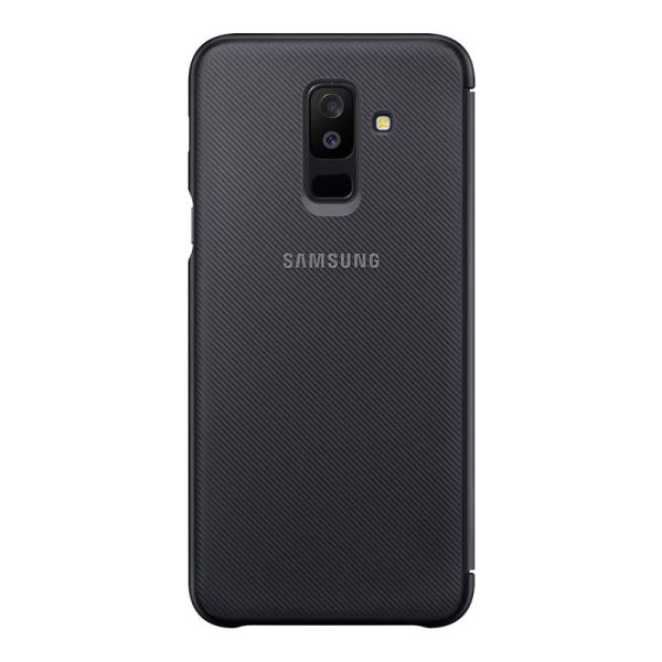 Galaxy A6 Plus 2018 ile Uyumlu Wallet Cover Kılıf Siyah EF-WA605CBEGWW (Out)