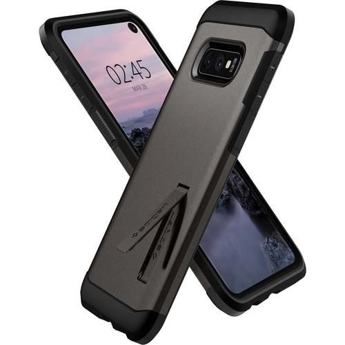 Spigen Galaxy S10e ile Uyumlu Kılıf Tough Armor Gun Metal