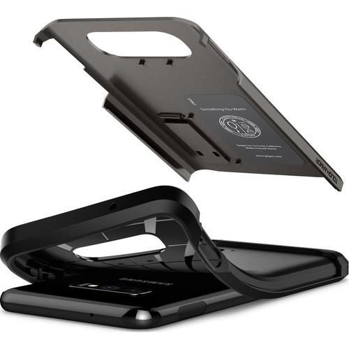 Spigen Galaxy S10e ile Uyumlu Kılıf Tough Armor Gun Metal