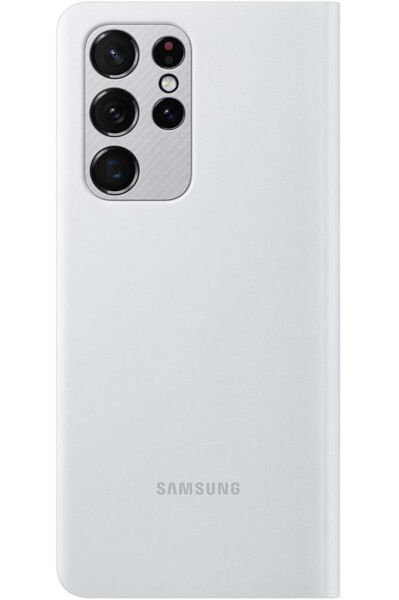 Galaxy S21 Ultra / S21 Ultra 5G ile Uyumlu LED View Kılıf Açık Gri EF-NG998PJEGTR (Out)