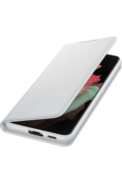 Galaxy S21 Ultra / S21 Ultra 5G ile Uyumlu LED View Kılıf Açık Gri EF-NG998PJEGTR (Out)