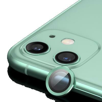 Zore iPhone 11 ile Uyumlu Metal Kamera Koruyucu Yeşil