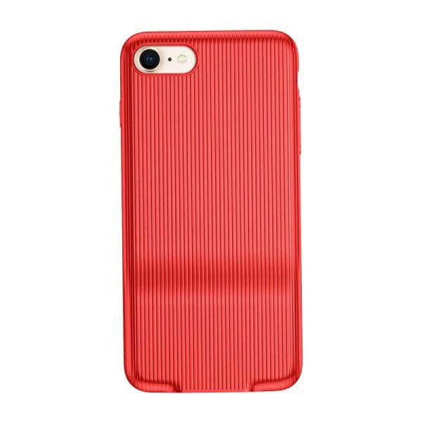 Baseus iPhone 7 Plus ile Uyumlu Şarj ve Kulaklık Girişli Audio Case Kılıf Kırmızı