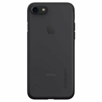 Spigen iPhone 7 ile Uyumlu Kılıf Air Skin Ultra İnce 4 Tarafı Tam Koruma Black