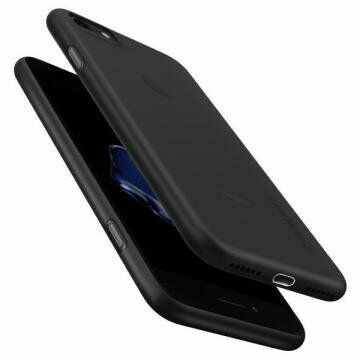 Spigen iPhone 7 ile Uyumlu Kılıf Air Skin Ultra İnce 4 Tarafı Tam Koruma Black