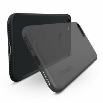 Spigen iPhone 7 ile Uyumlu Kılıf Air Skin Ultra İnce 4 Tarafı Tam Koruma Black