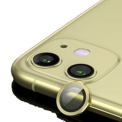 Zore iPhone 11 ile Uyumlu Metal Kamera Koruyucu Gold