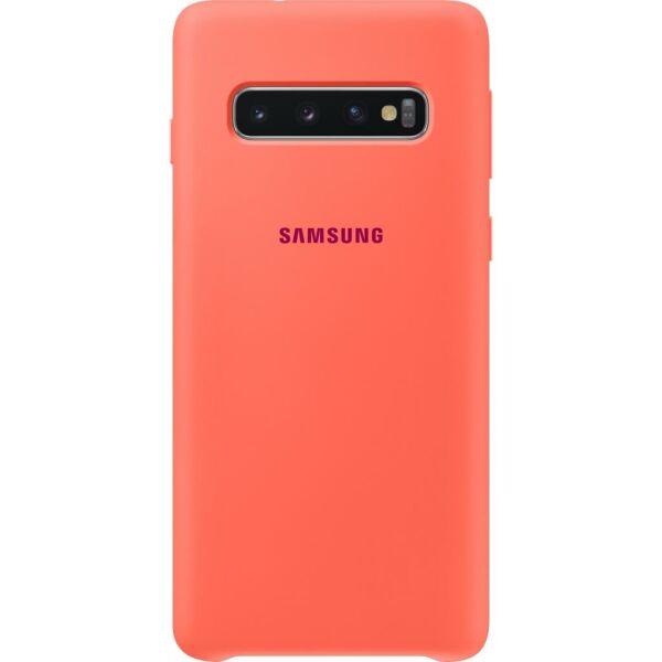 Galaxy S10 ile Uyumlu Kılıf Silicone Cover Pembe EF-PG973THEGWW