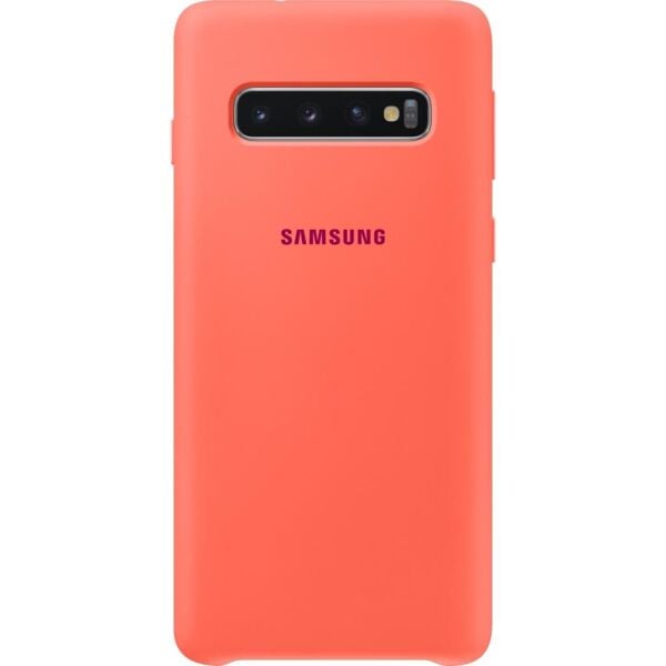 Galaxy S10 ile Uyumlu Kılıf Silicone Cover Pembe EF-PG973THEGWW