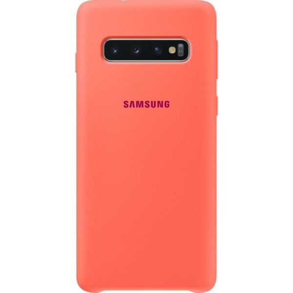 Galaxy S10 ile Uyumlu Kılıf Silicone Cover Pembe EF-PG973THEGWW